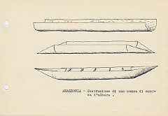 083 Amazzonia - costruzione di canoa di scorza d'albero